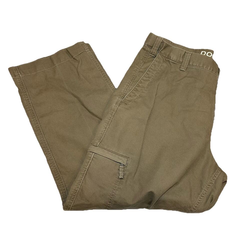 Dockers Cargo Pants Men’s Sz 38x29 Green Cotton Zip Side Pocket Casual Workwear